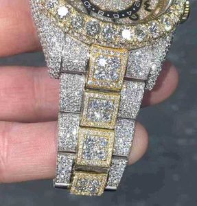H0JO Reloj de pulsera 2024 La personalización del reloj de diamantes de piedra Mosang puede pasar el tt del reloj impermeable con movimiento mecánico automático para hombresTISH7JCN