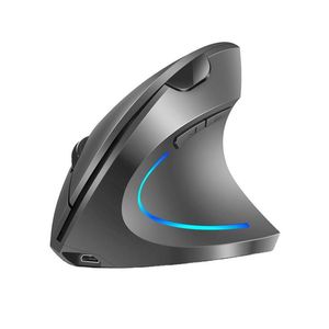 Souris sans fil H1 2.4G Optical - Souris verticale rechargeable silencieuse qui adieu à la main de la souris