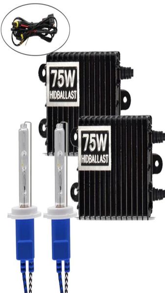 H1 H3 H4 H11 9006 75W 4300K 6000K 8000K Ballast HID Kit xénon 12V phare de voiture 9005 90068782332