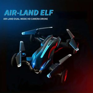 Drone de photographie aérienne double mode Land Air télécommandé H103W, levage à une touche, mode sans tête, hauteur fixe de pression d'air, adapté aux cadeaux de Noël et d'Halloween