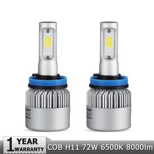 Faro LED H11 COB 72W, Bombilla de faros Led para coche, luz antiniebla 6500K, faro automático para Toyota/VW/Hyundai/Kia/Chevrolet/Mazda