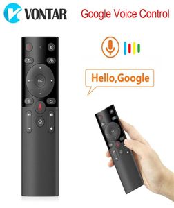 H17 télécommande vocale 24G souris sans fil avec Microphone d'apprentissage IR Gyroscope pour Android TV Box H96 MAX X96 X4 PLUS598k9662403