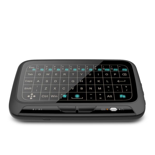 H18 + 2.4GHz sans fil Mini clavier plein écran QWERTY clavier pavé tactile souris avec rétro-éclairage pour Android Smart Tv