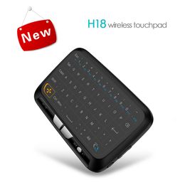 H18 MINI clavier 2.4GHZ sans fil contrôleur de pavé tactile complet souris d'air de jeu pour Smart tv Android TV Box PC fonctionne avec X96 MINI