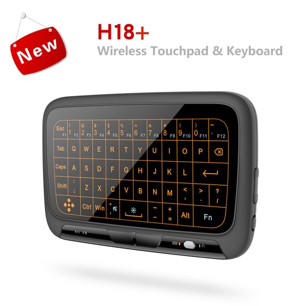 H18 plus clavier 2.4G sans fil pavé tactile clavier rétro-éclairage air souris avec pavé tactile souris pour Smart TV/Android Box/ordinateur