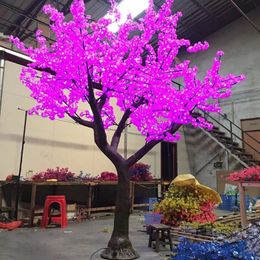 H2.5M 2304PCS LEDS Brillant LED tissu Peach Blossom Arbre De Noël Éclairage Étanche Jardin Paysage Décoration Lampe Pour La Fête De Mariage