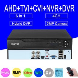 H265 XMeye Hi3520D Auido Gezichtsdetectie 5MP 4CH 4 Kanaals Surveillance Video Recorder Hybride TVI CVI NVR AHD CCTV DVR Systeem 240219