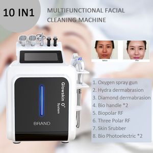 H2O2 10 en 1 eau peeling dermabrasion points noirs RF BIO hydra machine nouveau produit 10 en 1 professionnel exfoliant pour le visage oxygène soins de la peau beauté