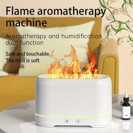 Machine d'aromathérapie H3 Flame : mise hors tension intelligente, alarme de faible humidité, trois couleurs, toucher sûr - humidification d'aromathérapie à double fonction.