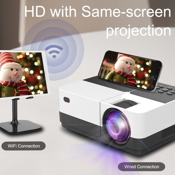 Play Motion PROJECTEUR, H3 LED Mini portable 30-170 pouces lecture Full HD HDMI-compatible USB Home cinéma films jeu projecteur pour enfants cadeau