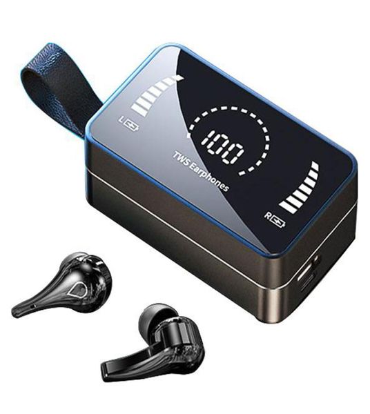 H3 TWS Wireless Bluetooth Mirror Auriculares Toque 50 Auriculares de auriculares deportivos con micrófonos mini auriculares F97462389