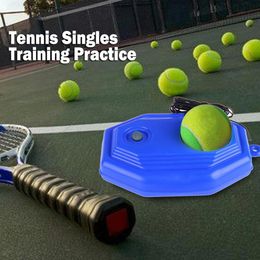 # H35 Tennis Ball Singles Training Practice Balls Back Base Trainer Outils + Tennis Exercice d'auto-étude Plient de rebond