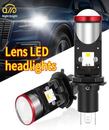 H4 LED ampoule Mini projecteur lentille voiture LED phares ampoules 8000LM Kit Conversion HiLo faisceau phare RHD LHD 6000K 12V 24V2042872