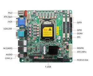 H510 Industriële Controle Moederbord Mini-ITX dual netwerk i226V 6COM Desktop Computer IPC Moederbord LGA1200 10e/11e CPU i3/i5/i7/i9