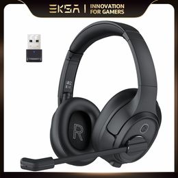 H6 draadloze hoofdtelefoon Bluetooth 5.0 -headset met USB Dongle Enc Call Noise Annering Mic 30H Playtime voor kantoorcomputer
