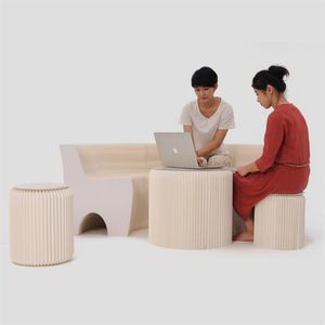 H65xL300cm Novel Innovation Furniture Pop - Smart Bench Indoor Universele waterdichte accordeonstijl Opvouwbare kraftbank voor 6 zitplaatsen245a