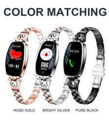 H8 Fashion Women Smart Watch 096quot Monitor de presión arterial OLED Pedómetro Pedómetro Fitness Tracker Implay Smartwatch4207919