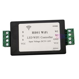 Contrôleur de LED WiFi H801 RGBW pour bande lumineuse LED RGBWS entrée DC5-24V; sortie 4CH * 4A