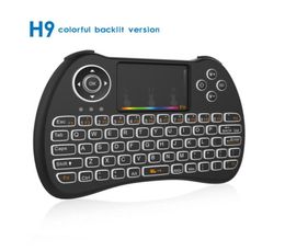 H9 24GHz Draadloos Toetsenbord RGB Backlit afstandsbediening met Touchpad Handheld voor Android TV BOX Mini PC7536873