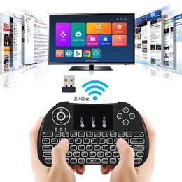 H9 Fly Air Mouse draadloos verlichte Blacklight Toetsenbord Multimedia Remote Control Touchpad Handheld voor Android TV Box Laptop PC