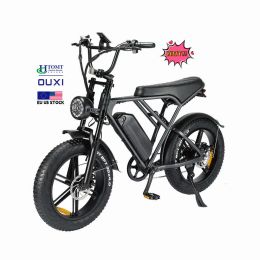 H9 V8 2.0 Bicicleta de la ciudad eléctrica con batería de litio Marco de acero Disco Disco Free Fat Tike Adultos disponibles USA Warehouse