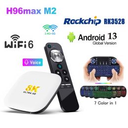 H96 Max M2 Smart TVBox BT5.0 8K Ultra HD RK3528 Media Player 16G 4G 64G Prise en charge Android 13.0 USB 3.0 vs X96Q IATV Q3 T95Z Plus