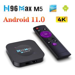 H96 Max M5 Dispositivo de TV inteligente Android 11 RK3318 Wifi 4K 3D 2G 16G Set Top Box OTA Google Play Media Player H96Max