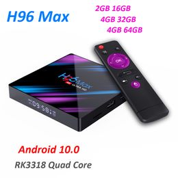 H96 MAX Smart TV Box Android 10.0 RK3318 4GB RAM 64 GB WIFI 4K YOUTUBE H96MAX 2G 16G Android TVBOX Set Top Box Media Player