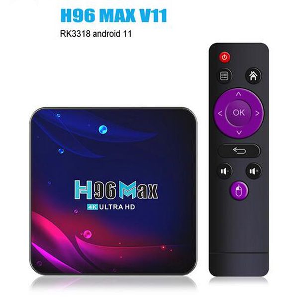 H96 Max V11 Android 11 TV Box RK3318 2g 16g/4g 32g/4G 64G Bluetooth 4.0 Google 4K Smart 2.4G 5G Wifi reproductor multimedia vs hk1 Max Plus