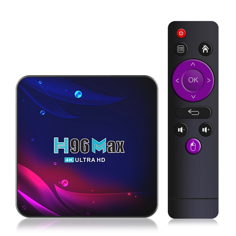 H96 最大 V11 アンドロイド 11 TV ボックス RK3318 4G 64G Bluetooth 4.0 Google Voice 4K スマート TVBox 2.4G 5G Wifi Android11