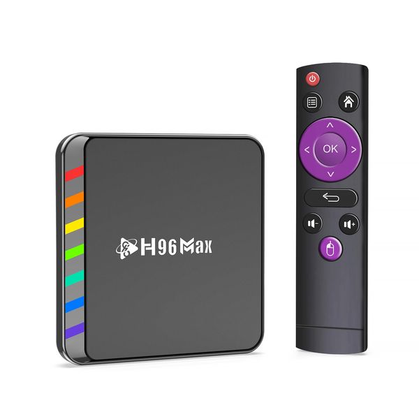 H96 Max W2 Android 11 TV Box Amlogic S905W2 double WiFi BT 2GB 16GB AV1 4K 60fps décodeur vidéo Android TV Box