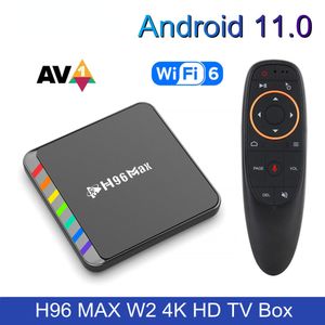 H96 Max W2 TV Box Android 11 4G 64GB 32GB 4K Wifi6 BT5.0 lecteur multimédia H96MAX Smart TVBOX S905W2 décodeur 2GB16GB