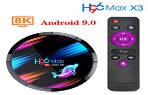 H96 MAX X3 Android 90 TV Box 4GB 64GB 32GB 4G128G Amlogic S905X3 Quad core Wifi 8K H96MAX X3 TVBOX Android9 décodeur rond wit1368079