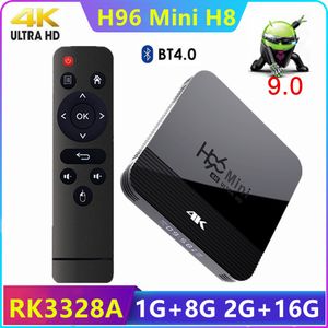 H96 Mini H8 Android 9. 0 TV Box 2 Go 16 Go RK3228A Quad Core 2.4G 5G Wifi double bande BT4.0 4K 1 Go 8 Go Lecteur multimédia intelligent