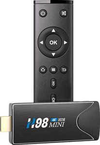 H98mini H98 Mini Smart TV Stick Dongle Android 10 Box 2 GB 8GB 16 GB AllWinner H616 4K Dual WiFi BT Remote