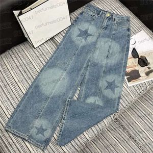 HA1n Pantalon de jeans imprimés classiques pour femmes Design Gradient Denim Pant Fashion High Waist pantalon Jean