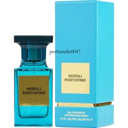 HA1N Mujer Perfume Neroli Portofino Forte de cuero Notas de cítricos más altos Bottación azul cuadrada de 100 ml EDP Cosaje de franqueo rápido