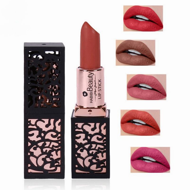 HABIBI BEAUTY Makeup Matte Lipstick 24Colors Vevet Long Lasting Kissproof All Day Lipstick Best Selling 2018 newest lipstick