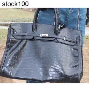 HAC Handbag Handmade Handmated 50 cm Top Fashion Totes Modèle noir de 50 cm pour le petit marché avec logo BK en cuir authentique NT7B