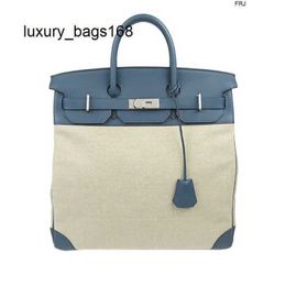HAC40 Handbags H Family Tote Bag Large Capacidad Edición limitada personalizada Autenticado HAC 40 Brown Beige Canvas Bold Bags tiene logotipo G430 UCUB