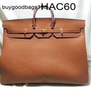 Hac60 Sac à main fait à la main 7a Sac fourre-tout extra large Sacs à bandoulière de voyage d'affaires Designer Brk Sacs à main 60cm Capacité Hac Dominatrice Cuir pour homme avec logo ENNJ