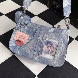 Haex y2k femmes sac tendance denim tie dye idol carte ita sac sous-culture harajuku bolso mujer fashion sac une femme principale 240322