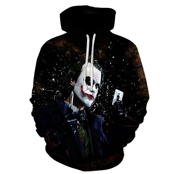 Haha Joker 3D Imprimer Sweat-shirts Sweats à capuche Hommes et femmes Hip Hop Funny Automne Streetwear Sweat-shirt pour couples Vêtements 201118