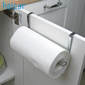 Haicar Keuken Papier Houder Hanger Tissue Roll Handdoek Rack Badkamer Toiletvink Deur Opknoping Organizer Opslag Haak Houder M10 210705