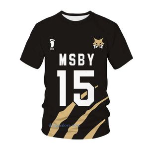 Haikyuu Anime para hombre Msby Black Jackal Sport Men casual Women Streetwear Tops Fashion Tops Harajuku Man Clothing