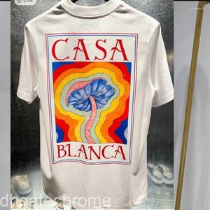 Haikyuu Casablanca Mens T-shirts Designer Tees Rainbow Mushroom Lettre imprime