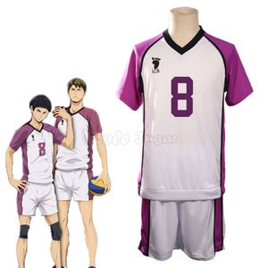 Haikyuu Cosplay Kostuum Shiratorizawa School Jerseys Uniformen Anime Wakatoshi Ushijima Eita Semi Satori Tendo Zomer Sportwears