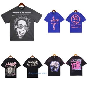 Haikyuu Mens T-shirt Hells Star Designer Clothing Polo American Hip Hop Avatar Print Sweatshirts à manches courtes