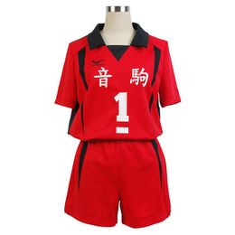 Haikyuu !!Nekoma High Kuro Tetsurou Cosplay Costume No.1/5 Volleybal jersey Halloween