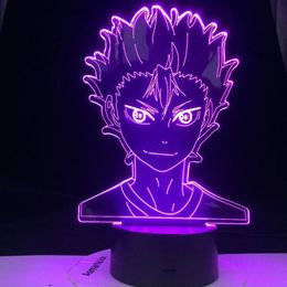 Haikyuu Nishinoya Yuu Figure pour enfants Décor de chambre à coucher de nuit